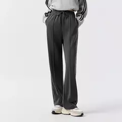 Semir pantalones casuales para mujer, pantalones largos perezosos, versátiles, primavera 2024, nuevos pantalones de pierna ancha adelgazantes y alargados de piernas - Eleganzie