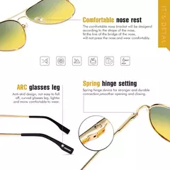 Imagen de Gafas de sol fotocromáticas polarizadas para hombre, gafas de visión nocturna diurna de aviación para conducir, gafas Anti-UV, gafas de sol masculinas