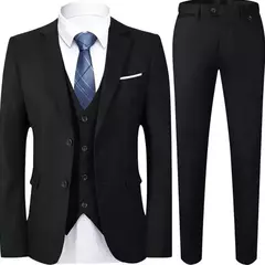 Traje elegante para hombre, boda, 3 piezas, 2 conjuntos, Blazers, chaquetas completas, chaleco, pantalones, moda Formal, abrigos de lujo, traje clásico 2025 on internet