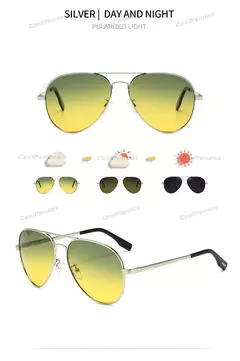 Gafas de sol fotocromáticas polarizadas para hombre, gafas de visión nocturna diurna de aviación para conducir, gafas Anti-UV, gafas de sol masculinas en internet