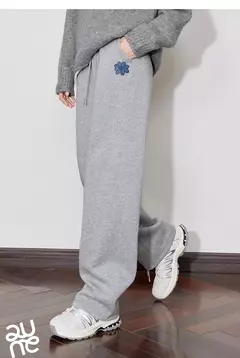 TOYOUTH-pantalones de chándal para mujer, pantalón vaquero con flores, cintura elástica, rectos, deportivos, informales, con plátano, otoño e invierno, 2024 - comprar en línea