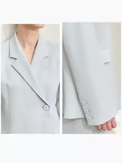 Amii minimalismo 2024 otoño nuevas Blazers mujeres con muescas calidad básica moda Chaqueta larga profesional ropa de mujer 12443051 en internet