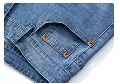 Primavera Verano hombres Color sólido lavado azul claro negocios Casual versátil suave transpirable suelto recto pantalones elásticos para hombres on internet