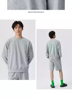 Semir-Sudadera de punto con cuello redondo para hombre, pijama suave y cómodo para el hogar, Top de manga larga - Eleganzie