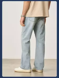 SIMWOOD alto estándar 2025 Primavera Verano nuevo suelto Relax 13,8 oz 100% pantalones vaqueros de algodón hombres moda rasgados pantalones vaqueros de talla grande