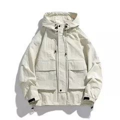 Chaqueta con capucha para hombre, cortavientos de moda juvenil, abrigo deportivo para exteriores, ropa para senderismo y Camping, novedad on internet