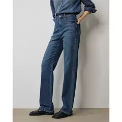 TOYOUTH-pantalones vaqueros de mezclilla para mujer, Vaqueros largos de cintura alta con forma de pera lavada a la piedra, novedad de otoño, 2024 - comprar en línea