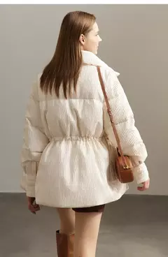 AMII-abrigo acolchado minimalista de plumón de pato para mujer, ropa de abrigo cálida con solapa y cuello levantado ligero, chaquetas nuevas de invierno 2025 12344052 - Eleganzie
