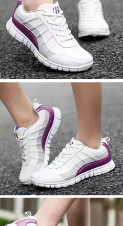 Imagen de BONA, nuevo estilo novedoso, zapatos para correr para mujer, zapatos atléticos con cordones, zapatos para caminar al aire libre, zapatos para correr, zapatillas cómodas