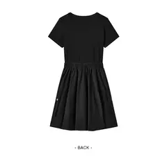 Semir-vestido de dos piezas de imitación para mujer, diseño versátil, cuello cuadrado, Falda corta ajustada, adecuado para niños pequeños, verano 2024 - tienda en línea