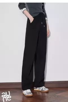 TOYOUTH-pantalones de chándal para mujer, pantalón vaquero con flores, cintura elástica, rectos, deportivos, informales, con plátano, otoño e invierno, 2024 - tienda en línea