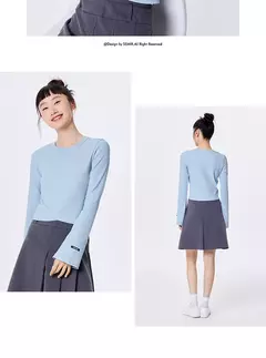 Imagen de Semir-Camiseta de manga larga para mujer, camisa de fondo cómoda, ajustada, se puede usar fuera