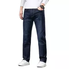 SULEE-pantalones vaqueros de estilo clásico para hombre, Jeans de negocios gruesos, elásticos, rectos, de marca, otoño e invierno, 2021 on internet