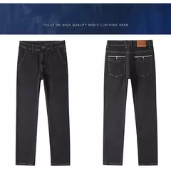 Pantalones vaqueros ajustados de talla grande 28-40 para hombre, pantalones suaves avanzados clásicos informales a la moda, pantalones elásticos que combinan con todo de marca para hombre on internet