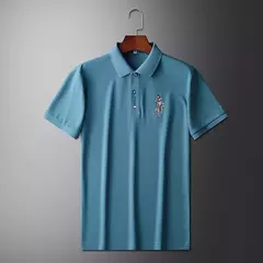 Camisa POLO de manga corta de moda informal bordada de verano para hombre Top cómodo