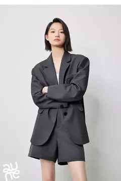 TOYOUTH-Chaqueta de gran tamaño con dobladillo dividido en la espalda para mujer, Blazer de Color liso, traje informal a la moda para oficina, novedad de primavera, 2023 - tienda en línea