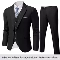 Traje de hombre Blazers para boda 3 piezas 2 conjuntos elegantes chaquetas de lujo de alta calidad chaleco pantalones 2024 abrigos formales traje clásico
