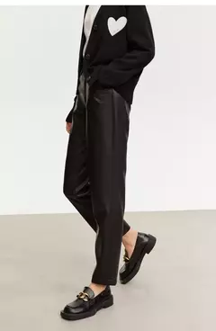 AMII-pantalones minimalistas hasta el tobillo para mujer, pantalón informal, de piel sintética, rectos, lisos, a la moda, para invierno, 2024 12344138 - buy online