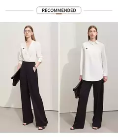 Amii Minimalism 2024, novedad de verano, pantalones de pierna ancha para mujer, pantalones casuales básicos rectos, pantalones lisos de longitud completa para mujer 12412006 en internet