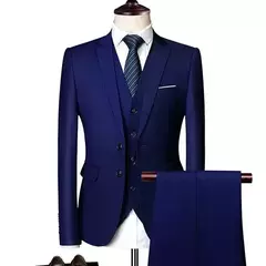 Imagen de Trajes para hombres elegantes, Blazers de 3 piezas, 2 conjuntos, chaquetas de boda, chaleco, pantalones, moda de lujo, traje completo clásico, traje Formal 2025