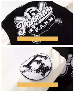 Image of Chaqueta de béisbol con letras estampadas para hombre, abrigo de Hip Hop, ropa de calle bordada, escenario, DJ, Club, Bomber, 2023