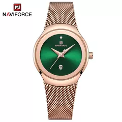 Reloj NAVIFORCE, relojes de cuarzo a la moda para mujer, reloj de pulsera resistente al agua de acero inoxidable para mujer, reloj Simple para chica, reloj femenino - Eleganzie