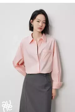 Imagen de TOYOUTH-Blusa de manga larga para mujer, camisa bordada con cuello tipo Polo, ropa de trabajo informal para oficina, Otoño, 2024
