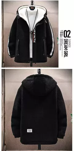 Parkas de piel sintética de lana de alta calidad para hombres, abrigo cálido informal de moda, ropa de calle cálida para pareja, chaqueta de lana de cordero para invierno