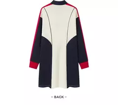 Imagen de Semir-vestido holgado adelgazante para mujer, Polo a juego de colores, primavera 2023