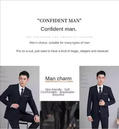 Traje elegante para hombre para boda, 3 piezas, 2 conjuntos, Blazers, chaquetas completas, chaleco, pantalones, abrigos de lujo a la moda, traje clásico Formal 2025 - tienda en línea