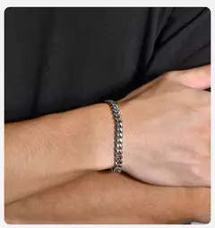 Vnox-pulsera de cadena cubana para hombre y mujer, brazalete de eslabones Curb de acero inoxidable sólido, joyería de 6/8/10/12mm - tienda en línea