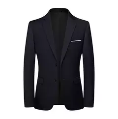 Blazer de moda para hombre, traje Formal profesional ajustado de Caballero de boda, informal de negocios, Color sólido, estilo británico - buy online