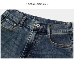 Imagen de Semir-pantalones vaqueros deshilachados para mujer, pantalón holgado de pierna recta, invierno, 2024