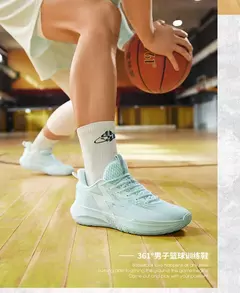 Imagen de Zapatillas de baloncesto para hombre, deportivas masculinas resistentes al desgaste, antideslizantes, con amortiguación de entrenamiento real, 361 grados, BIG3 3,0