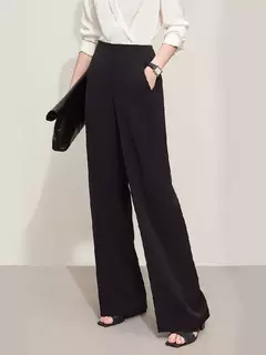 Amii Minimalism 2024, novedad de verano, pantalones de pierna ancha para mujer, pantalones casuales básicos rectos, pantalones lisos de longitud completa para mujer 12412006 - tienda en línea
