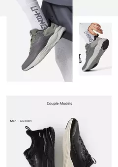 Li-ning hombres LN FLOW zapatos para correr TUFF RB cojín cómodo forro transpirable zapatillas deportivas de ocio AGLU089 - online store