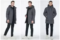 ICEbear-parka a prueba de viento para hombre, Abrigo acolchado grueso, cálido, invierno, MWD3239I, novedad de 2023 - Eleganzie