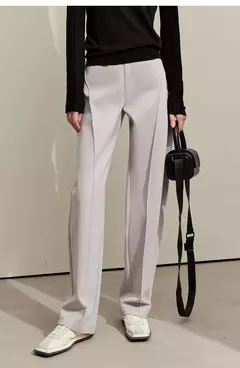 AMII minimalismo 2024 primavera nuevo Arco Split pantalones casuales de las mujeres de cintura alta pantalones de plátano básico femenino pantalones sueltos 12421059 en internet
