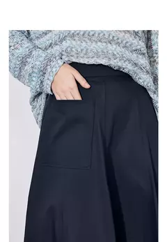TOYOUTH falda de mujer 2025 primavera nueva falda de paraguas de línea A hasta el tobillo de algodón con bolsillo Irregular - Eleganzie