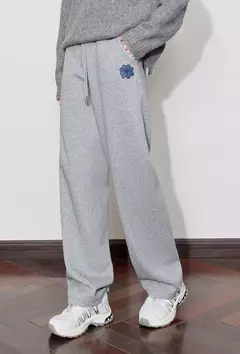 TOYOUTH-pantalones de chándal para mujer, pantalón vaquero con flores, cintura elástica, rectos, deportivos, informales, con plátano, otoño e invierno, 2024 en internet