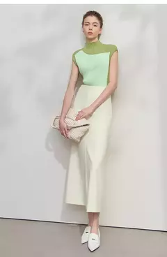 AMII falda minimalista sirena para mujer 2025 primavera nueva elegante Oficina señora sólido longitud media faldas elásticas delgadas 12521065 on internet