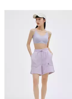 Semir-pantalones cortos deportivos de punto para mujer, Pantalón de pijama informal, holgado, a la moda, para verano