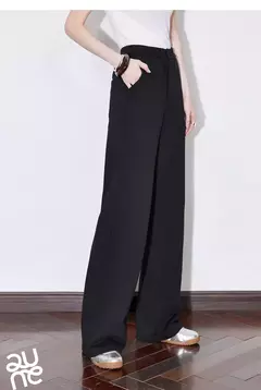 Imagen de TOYOUTH, pantalones informales para mujer, primavera 2025, nuevos pantalones largos de algodón de pierna ancha rectos ajustados de cintura alta, color blanco