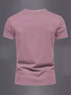 Camiseta deportiva informal de algodón puro 100% de verano para hombre, camiseta holgada de gran tamaño con estampado de letras simples y cuello redondo, camiseta de manga corta - online store
