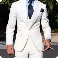 Trajes de esmoquin de boda elegantes, traje de novio ajustado de 3 piezas para hombres, traje de padrino de boda, negocio Formal barato para hombre (chaqueta + chaleco + pantalones) on internet