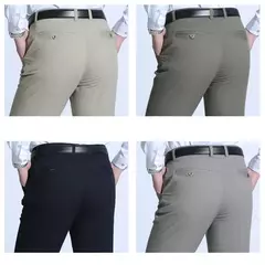 MRMT 2025, nuevos pantalones informales para hombres de mediana edad y mayores, pantalones sueltos rectos de algodón, pantalones finos y gruesos para hombres - online store