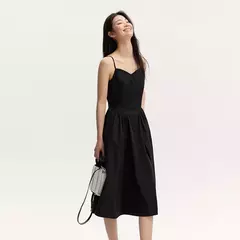 Semir-vestido adelgazante con cuello en V para mujer, a la moda ropa elegante y, de algodón puro, Estilo Vintage, verano, 2024 on internet