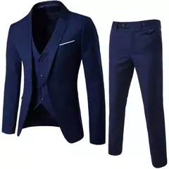 Trajes para boda para hombre, conjunto elegante de 3 piezas, 2 chaquetas, chaleco, pantalones, Blazers de lujo, traje Formal, moda clásica, traje completo 2025 - online store