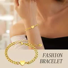 Pulseras de Pareja Love Heart de Acero Inoxidable – Elegancia Ajustable - tienda en línea