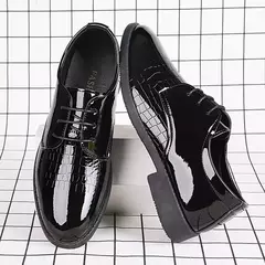 Zapatos de cuero para hombre, calzado Formal de negocios, a la moda, estilo coreano, informal, juvenil, versátil